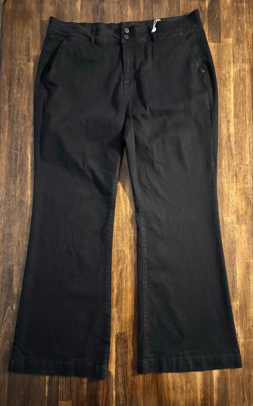 Lane Bryant Women’s 22 Jeans Tighter Tummy Super Stretch Black Denim Bootcut